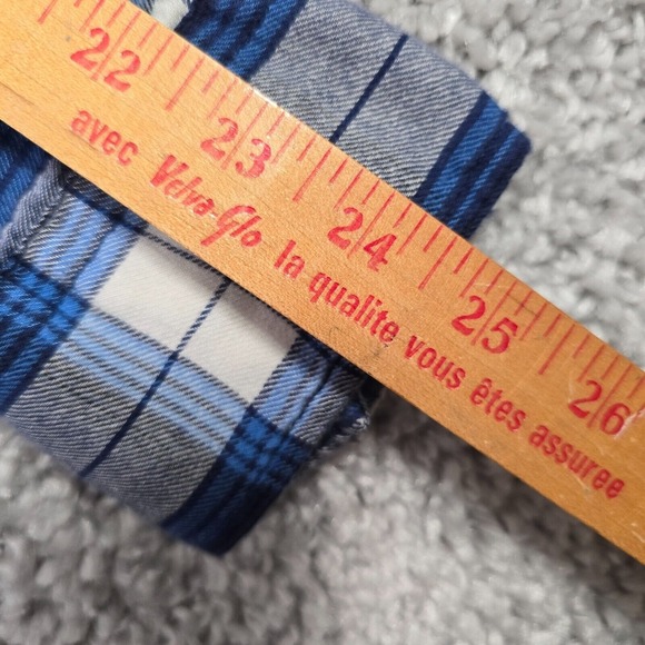 Ed Hardy Shirt Mens‎ Large Blue Plaid Button Up Long Sleeve Outdoors Casual - Picture 12 of 13